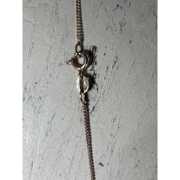 Celtic Knot Pendant Necklace With Green Bead On 925 9" Silver Chain - Picture 3 of 3